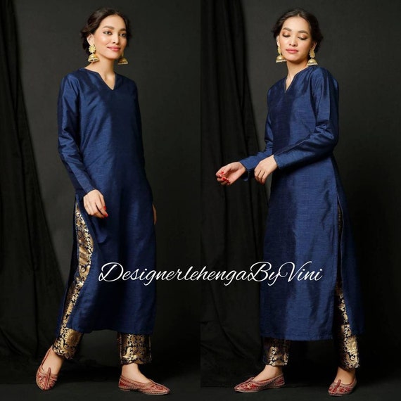 Rent Brocade Green Kurta With Dhoti Pant Online in US | Glamourental