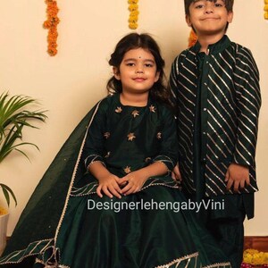 Mother daughter dress indo western dress for women mother daughter matching combo set kids lehenga choli matching family indian outfits image 2