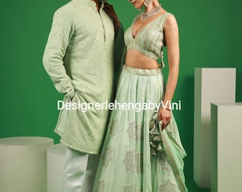 Matching wedding outfits for couples Indian lehenga choli traditional lehenga kurta pajama for men indian outfits for men family outfits