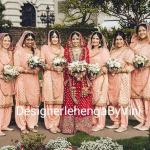 インドの花嫁介添人、結婚式用のサルワール カミーズ、花嫁介添人用のパキスタンのスーツ、パンジャブのスーツ、インドのドレス、花嫁介添人ドレス、花嫁介添人のレヘンガ
