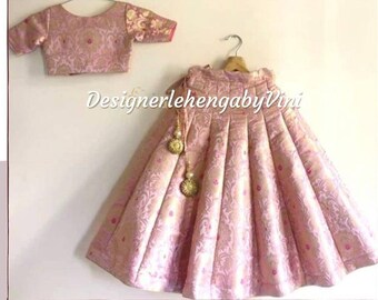 Kids lehenga choli dupatta lehenga choli for kids girls lehenga custom made lehenga lehenga for girls brocade ensemble colors available