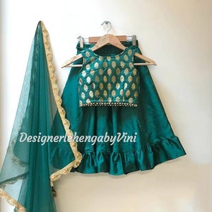 Kids lehenga choli dupatta lehenga choli for kids girls lehenga custom made lehenga choli lehenga choli for girls brocade blouse silk skirt