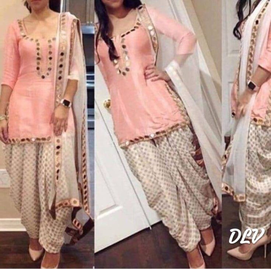 Punjabi Patiala Suit Set for Women Indian Dress Wedding Dress - Etsy Punjabi Patiala Suit Set for Women Indian Dress Wedding Dress - Etsy