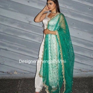Banarasi brocade and silk punjabi suit with net sequin dupatta indian dress wedding dress pakistani suit set indian salwar kameez