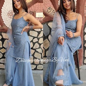 Faux mirror work suit set for women indian Pakistani salwar suit Pakistani dress indo western dress for women Pakistani attire ethnic dress
