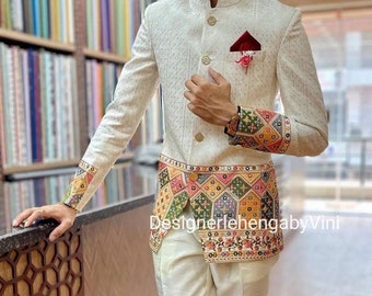 Jodhpuri jacket for men, groomsmen outfit, indian mens wear, sherwani for men, Indian dress for men, pakistani suit, indian jacket sherwani