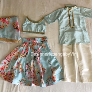 Matching outfit for siblings lehenga choli for girls indian wedding dress for kids indian dress for girls kids lehenga mother daughter dress