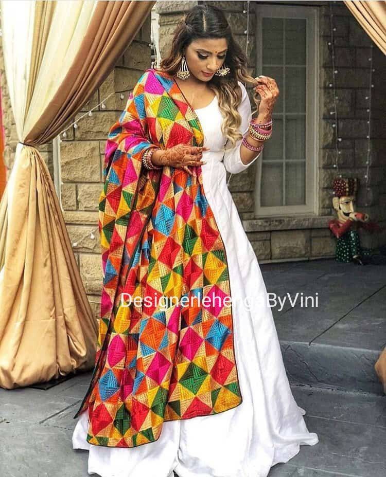 new phulkari suit design