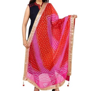 Indian Pakistani dress lehenga dupatta heavy dupatta lehenga dupatta banarasee dupatta bandhani dupatta bandhej dupatta handmade dupatta