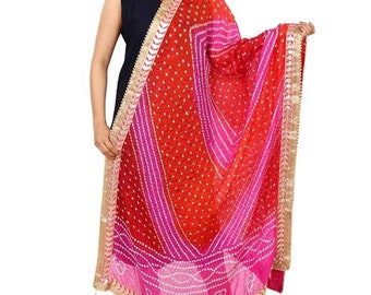 Indian Pakistani dress lehenga dupatta heavy dupatta lehenga dupatta banarasee dupatta bandhani dupatta bandhej dupatta handmade dupatta