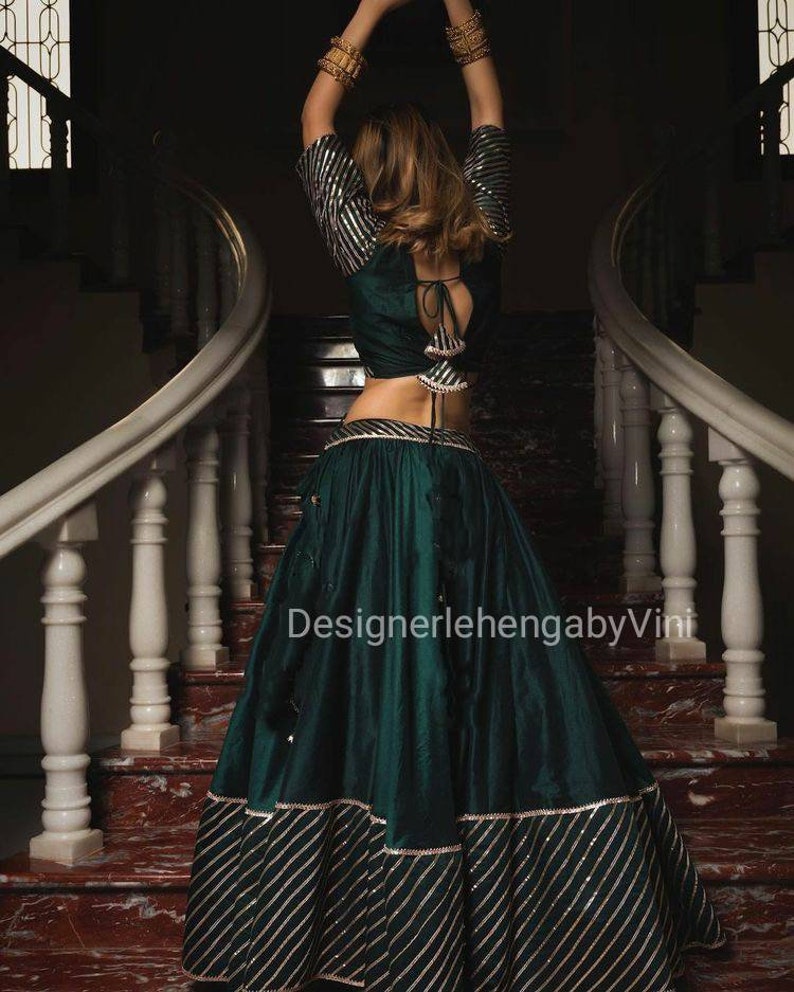 White Pure Rayon Embossed Designed Gota Patti Lace Work Lehenga Choli