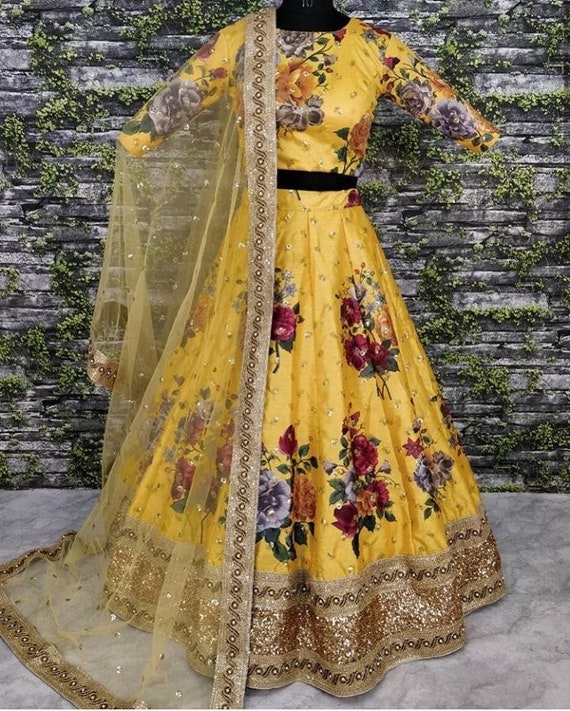 floral lengha