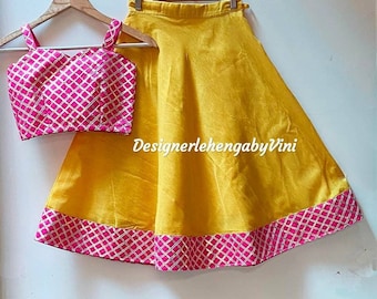 Kids lehenga choli dupatta lehenga choli for kids girls lehenga custom made lengha choli lehenga choli gota Pati top with silk skirt dupatta
