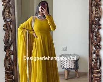 Completo pakistano indiano per donna Completo pakistano Completo punjabi Vestito indiano Completo anarkali Salwar kameez per ragazze Vestito pronto