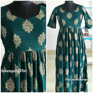 Jaipuri rayon gold printed kurti dresses daily wear kurti rayon kurti floral kurti  women&#39;s kurta Indian dress Pakistani suit