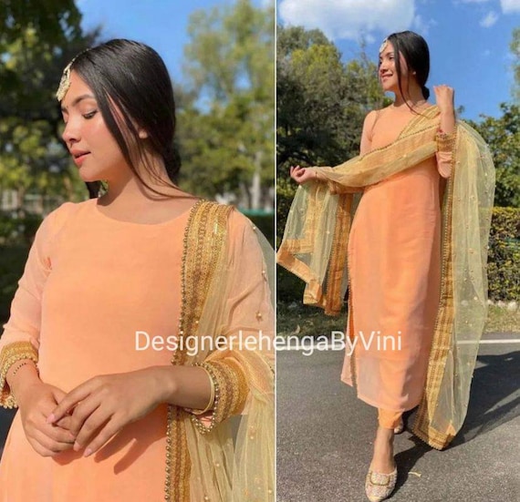 Net punjabi clearance dress