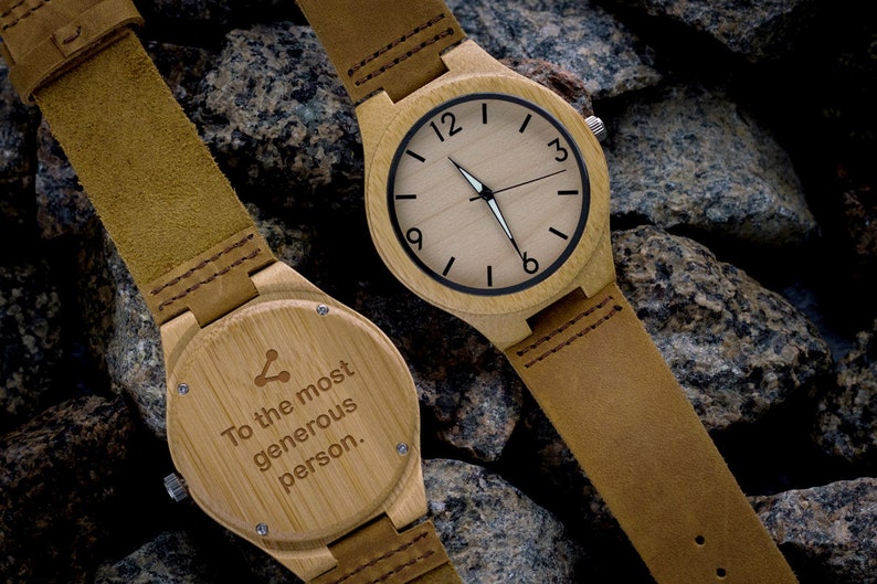 husband wooden watch
