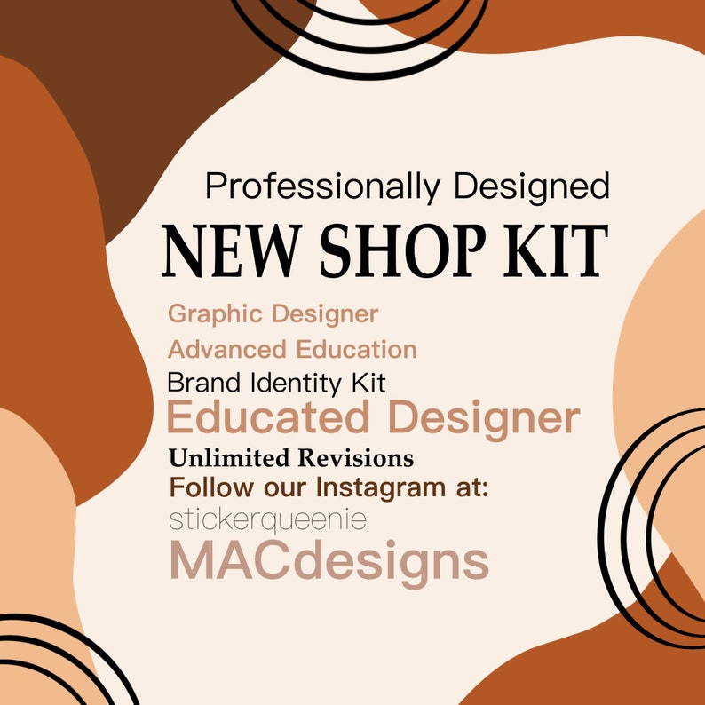 How to Sell on Etsy Custom Logo New Shop Brand Identity Kit Etsy