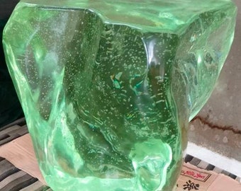 Cosmic green ice Meditation stool everyday  andara crystal