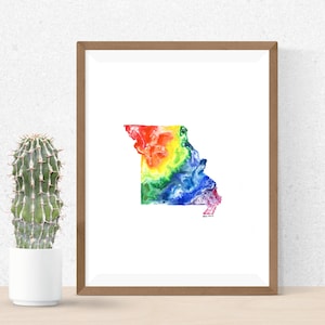 Missouri Watercolor Art Print Digital Download || Print on Demand