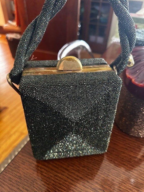 1940s'  Beautiful Vintage Beaded Box bag,vintage b