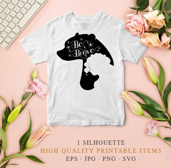 Download Be Brave SVG Princess Merida Silhouette Disney Brave | Etsy