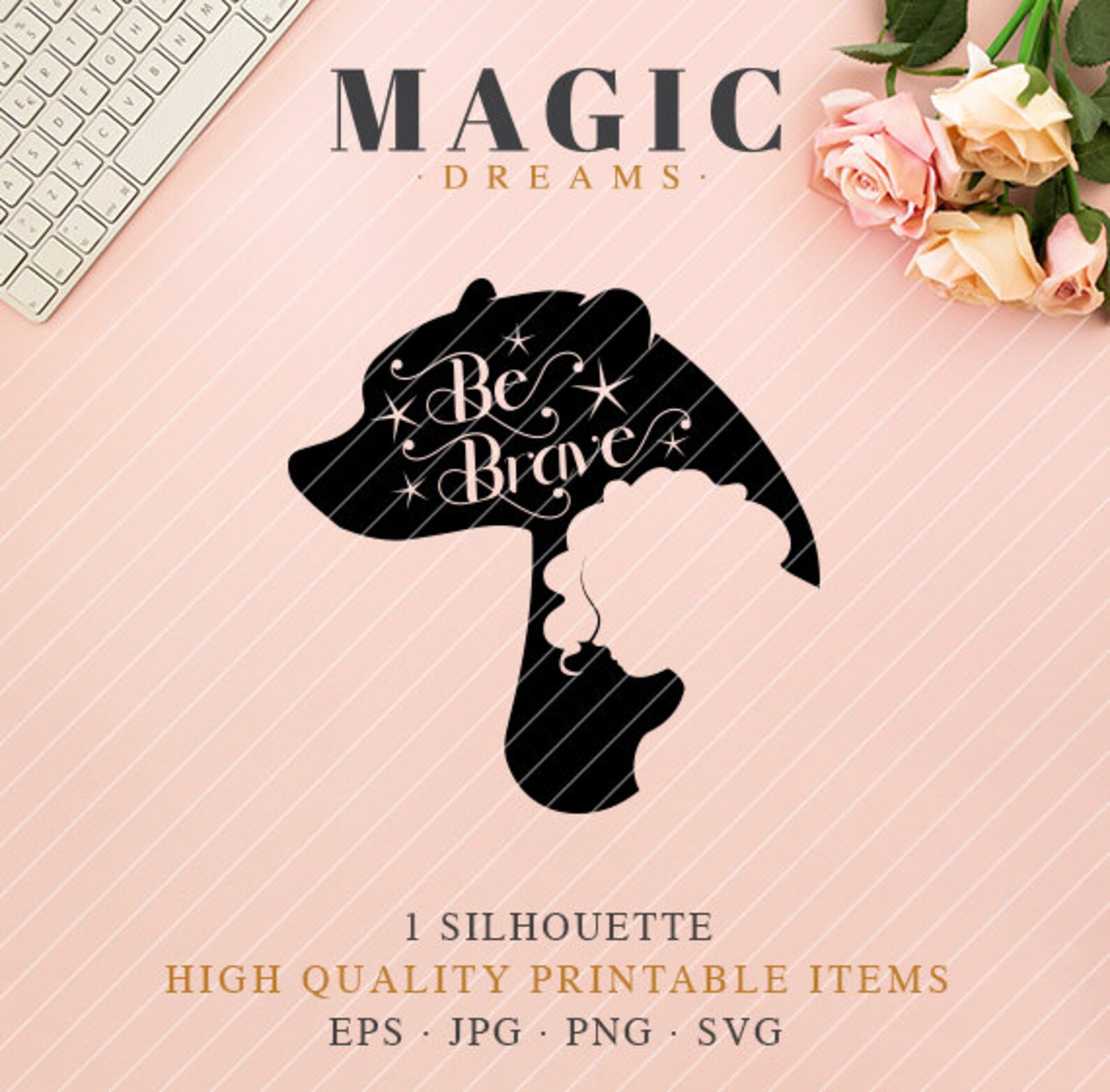 Download Be Brave SVG Princess Merida Silhouette Disney Brave | Etsy