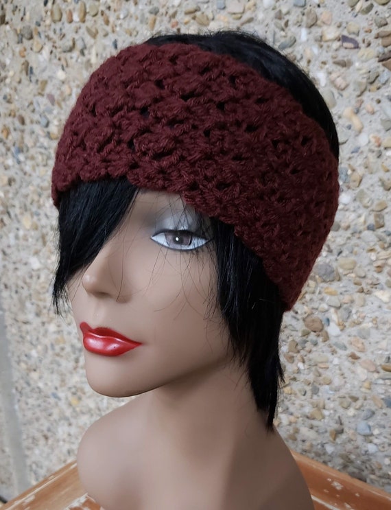 Burgundy Headband Ear-warmer Burgundy Headband Ear-warmer