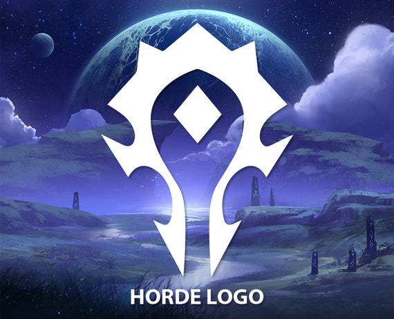 World Of Warcraft Hand Drawn Horde And Alliance Logos Vector Etsy