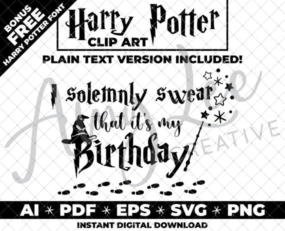 Free Free 338 Harry Potter Birthday Svg Free SVG PNG EPS DXF File