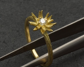 750 Gold Blüten - Ring