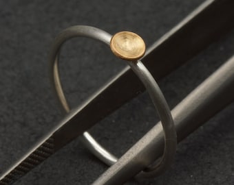 Silber & Roségold Stapelring