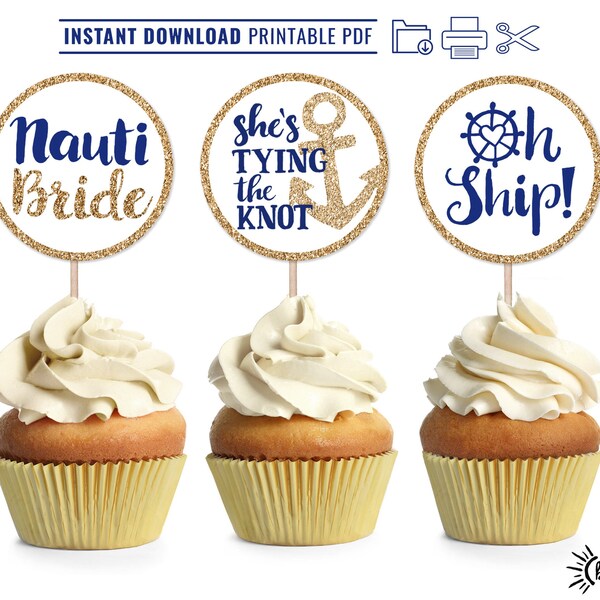 Nautical Cupcake Etsy