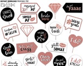 Printable Bachelorette Party Photo Booth Props INSTANT DOWNLOAD 20