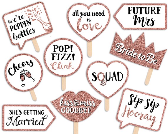 photo booth props words engagement