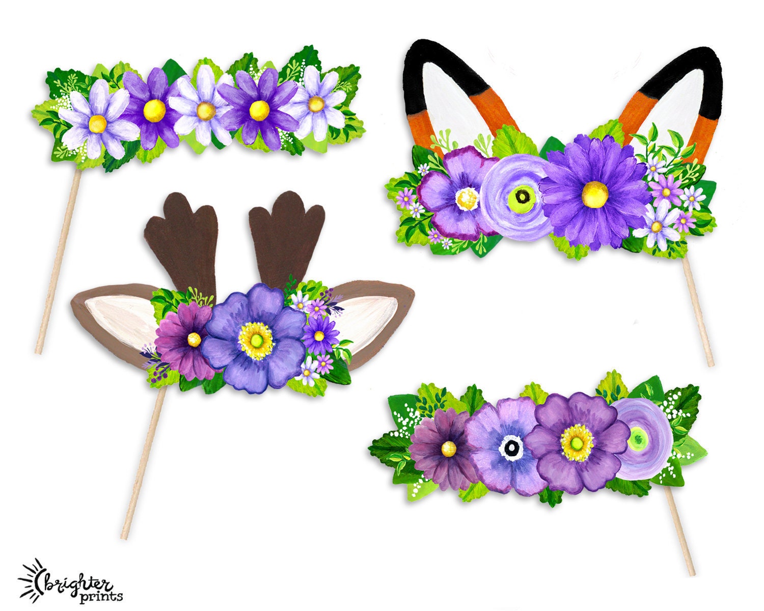 Flower Photo Booth Props | tunersread.com