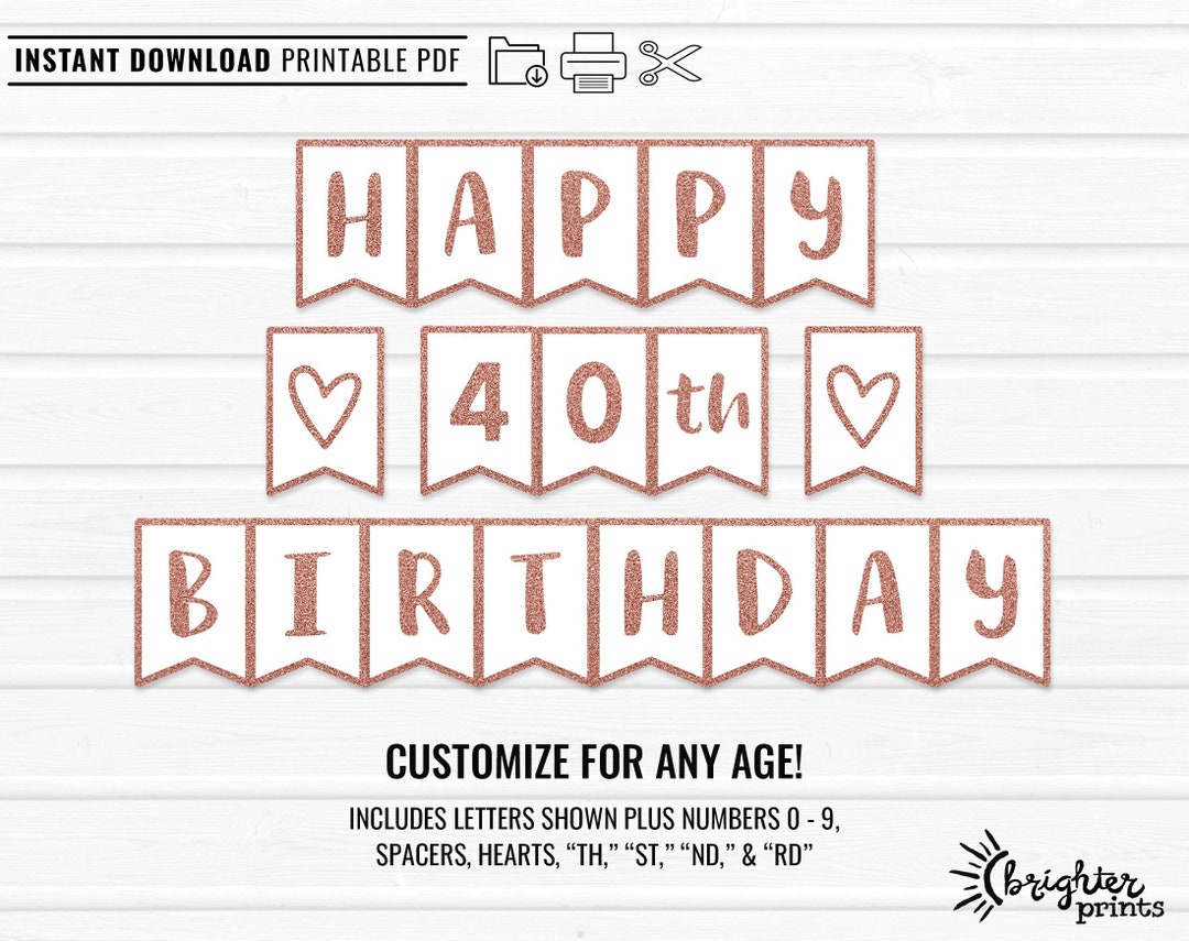 printable-birthday-banner-customizable-age-download-print-rose-gold-glitter-party-decor-diy-happy-birthday-bunting-with-numbers-etsy