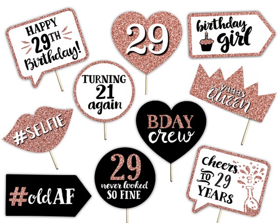 Details about / Set of 6 Birthday Party Photo Booth Props NIP
