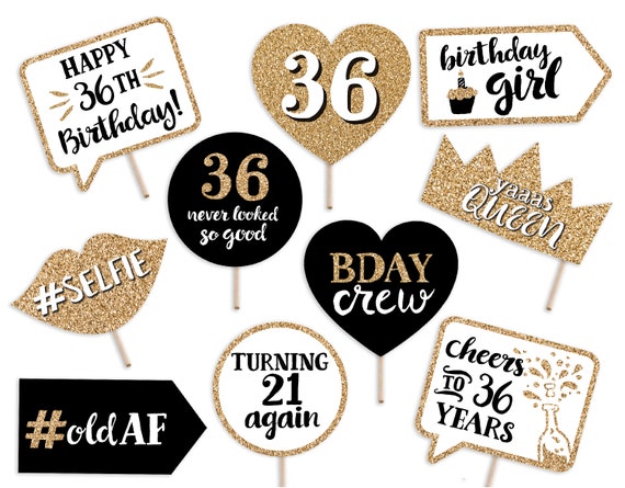 Details about / Set of 6 Birthday Party Photo Booth Props NIP