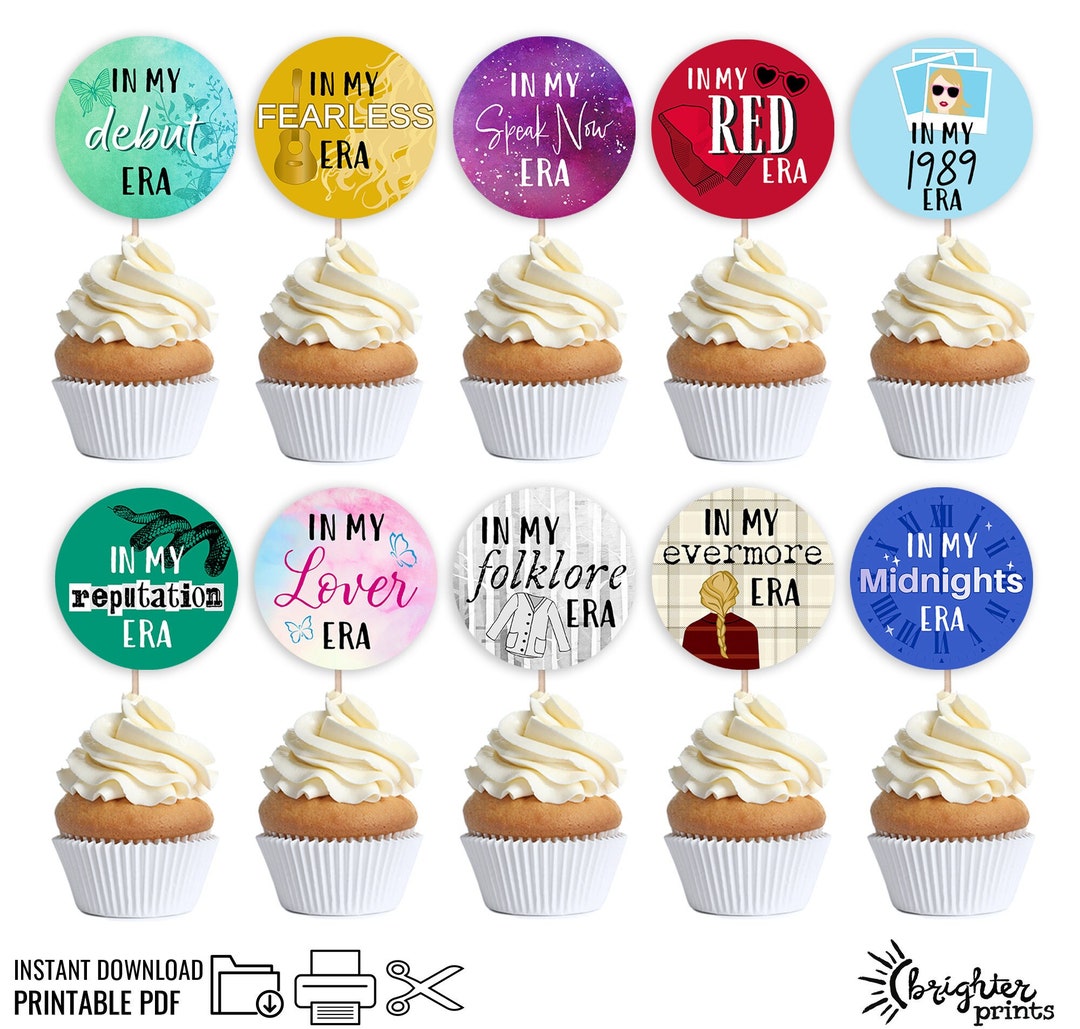 Printable Taylor Swift Inspired Cupcake Toppers Instant Etsy Australia