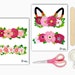 Printable Flower Crown Party Photo Booth Props 4 Printable Hand Painted ...
