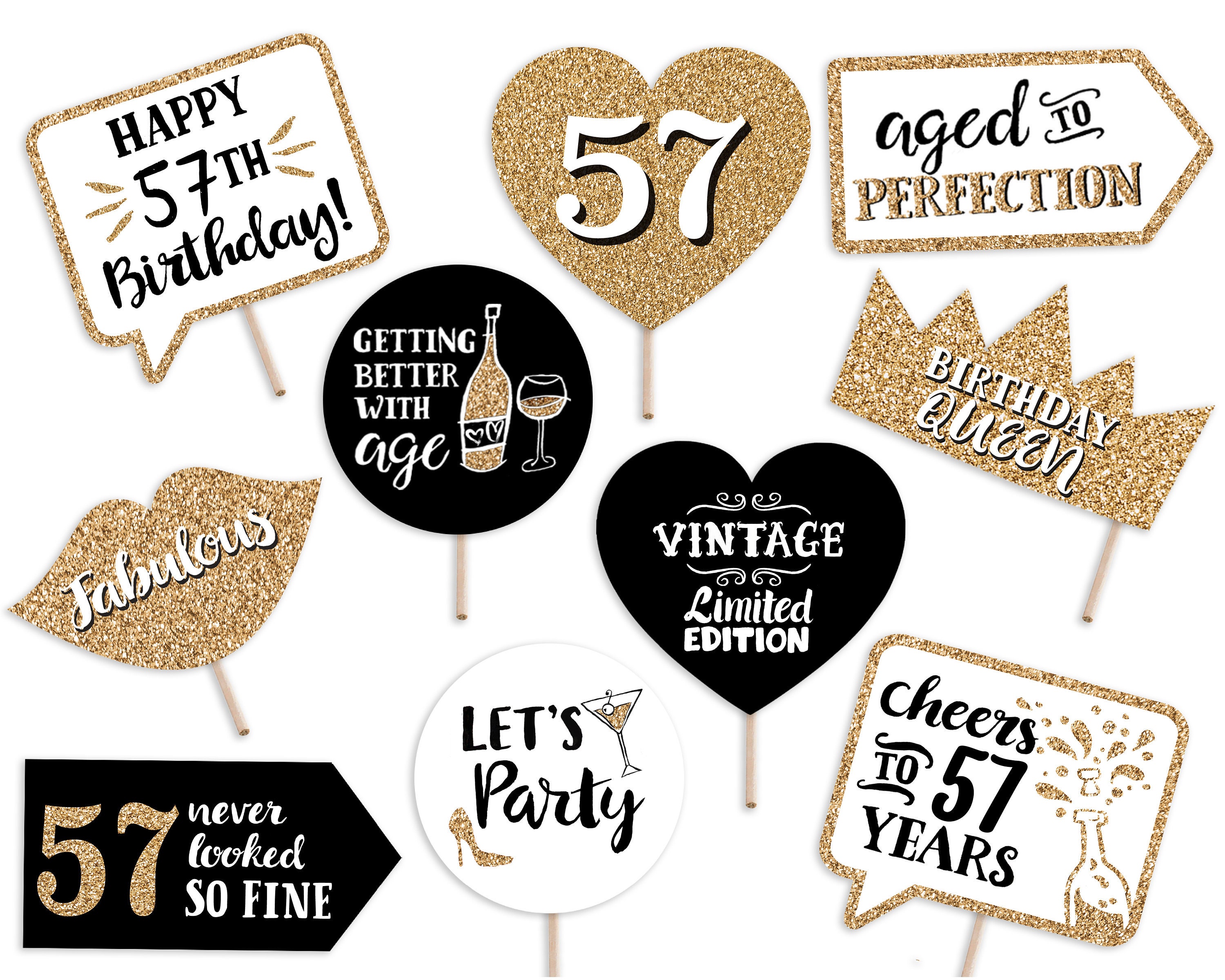 Party Photo Props Blue 57 Photo Birthday Cake Topper Glitter Women Men Happy 57th Birthday Decoration With Photo Frame Party Photo Props Blue 57 Photo Birthday Cake Topper Glitter Women Men Happy 57th Birthday Decoration With Photo Frame