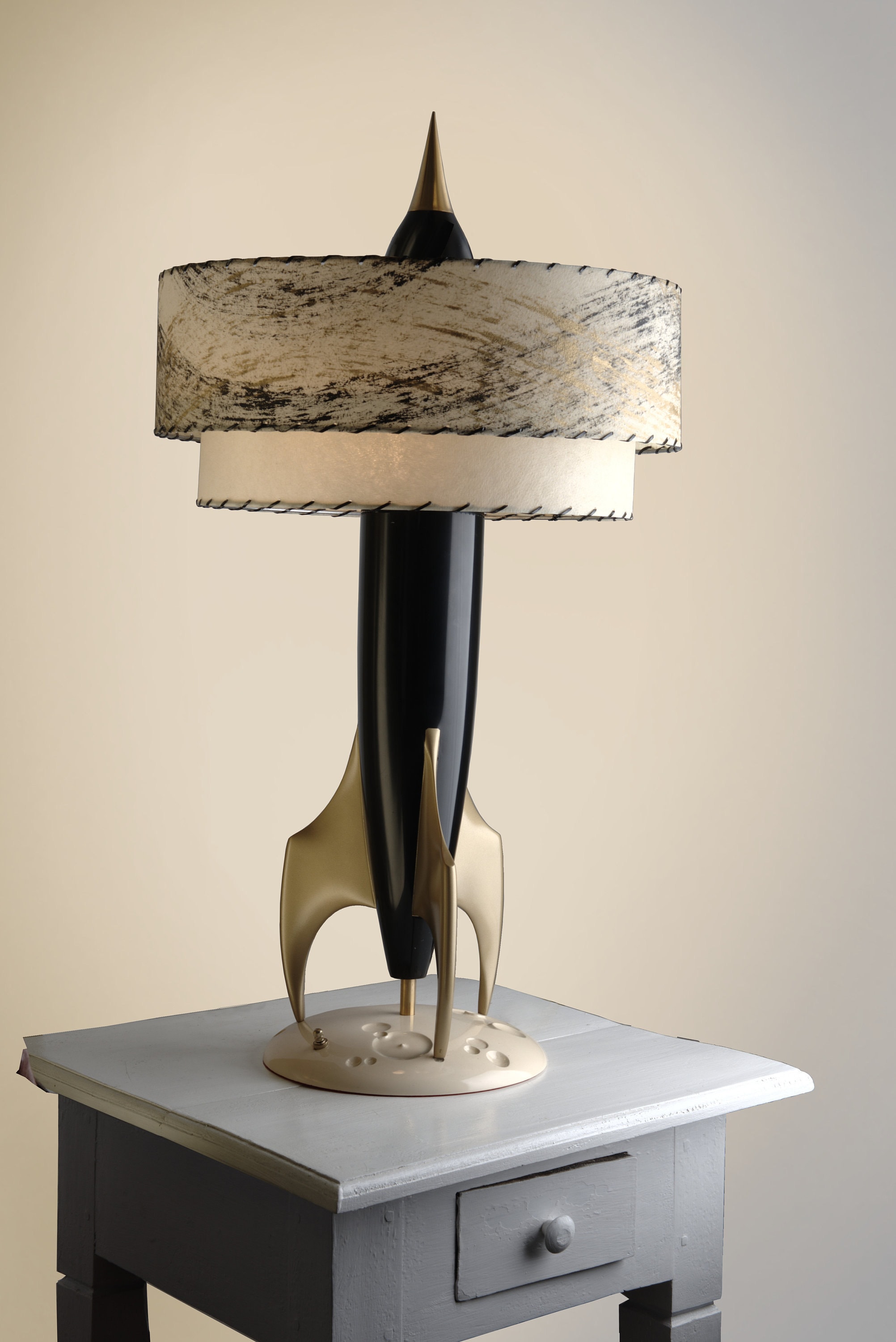 Rocket lamp on sale mid century