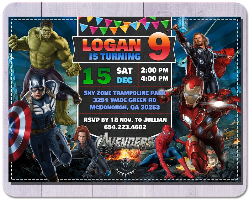 Iron Man Party Invitations Anniversaire Enfants Enfant Super Heros Movie Avengers Garcons Nouveau