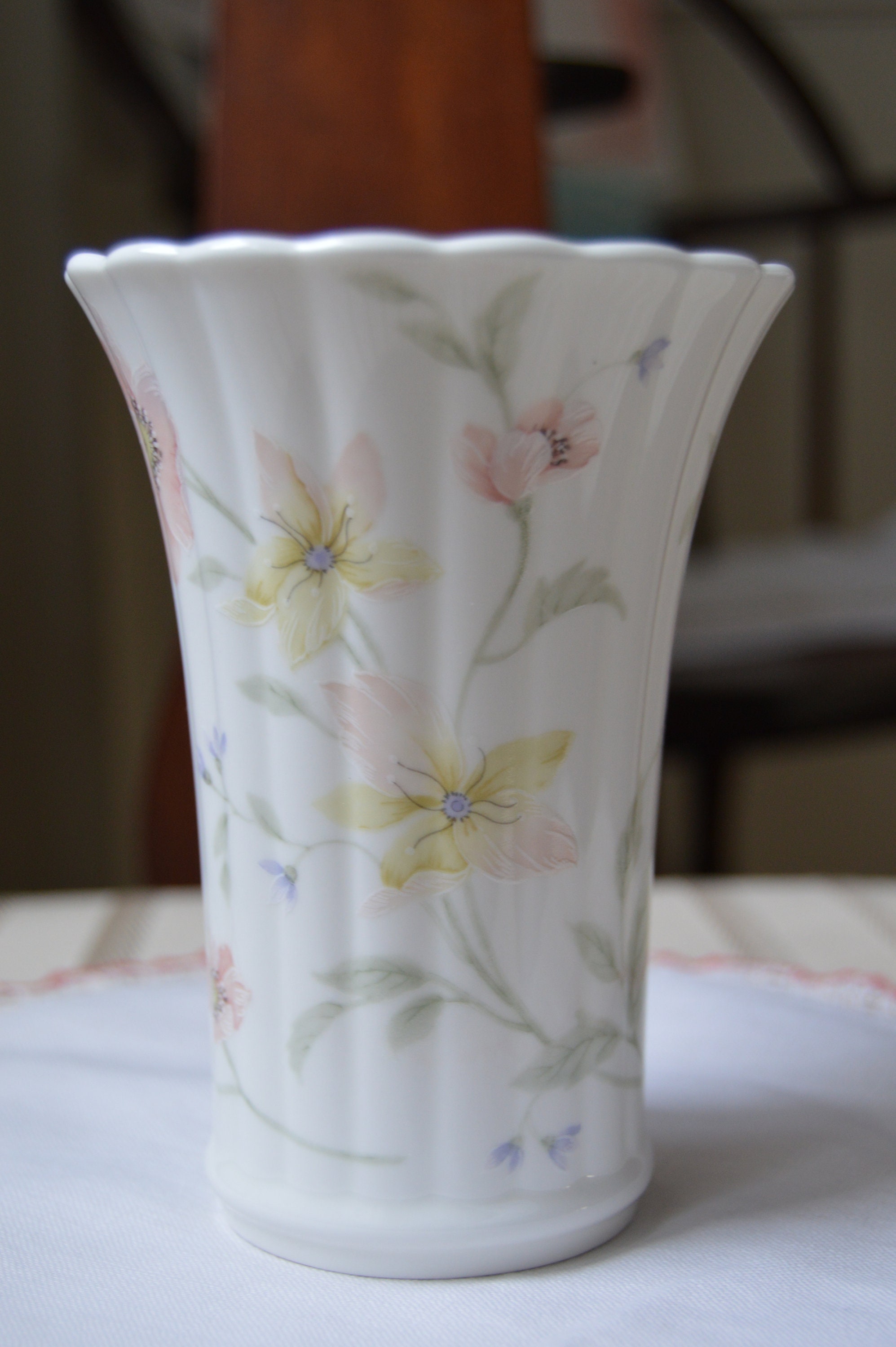 Vintage Mikasa Pastel Garden Bone China Vase Crafted in Japan Etsy