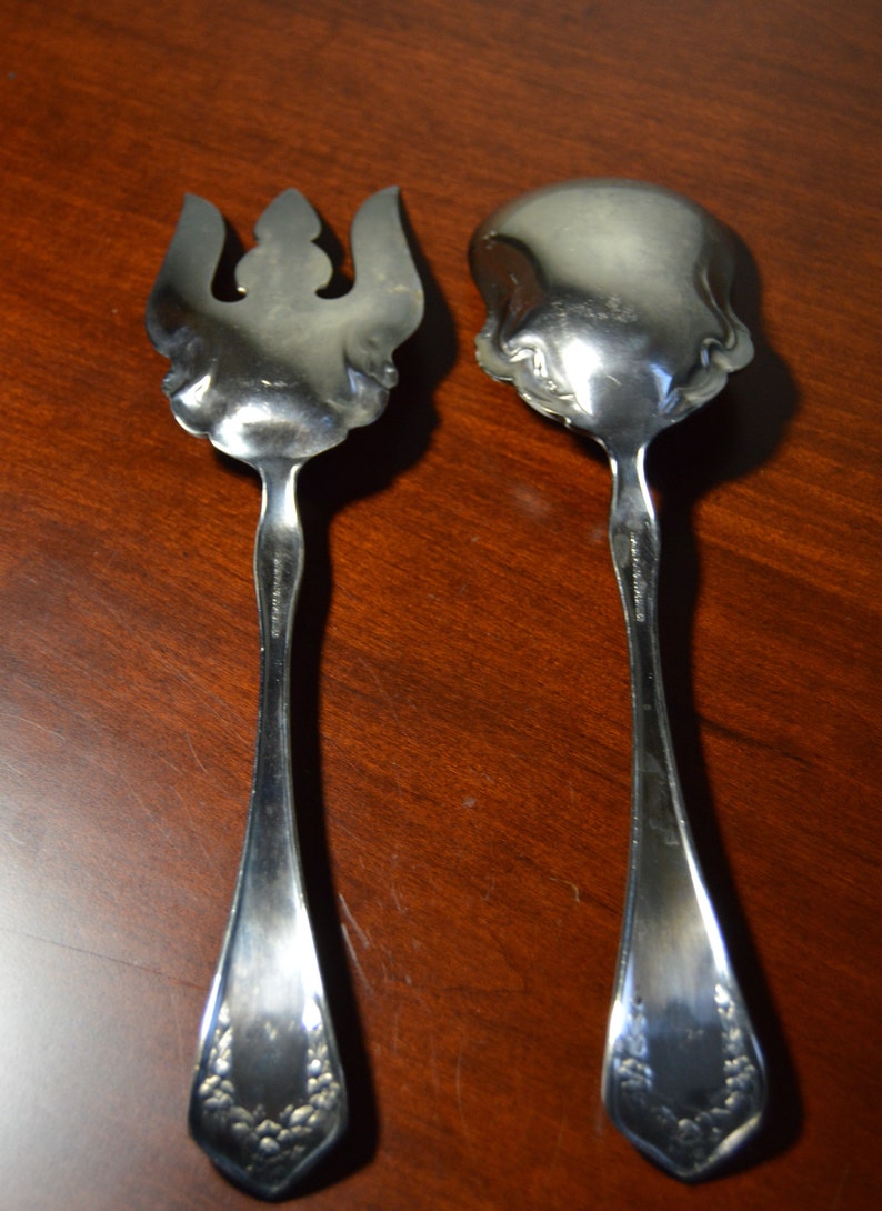 Vintage Alpaca Plateado Pesa Mexico Silverware Set, Large Serving Fork ...