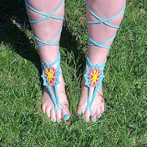 Crochet Pattern Flora Barefoot Sandals - Etsy