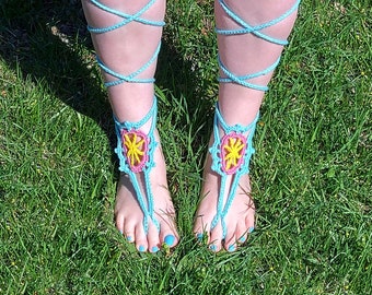 Crochet pattern Flora Barefoot sandals