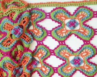 Crochet pattern for shawl Summer Jewels PDF