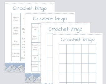 Crochet bingo printable | Crochet activity sheets | Instant digital download
